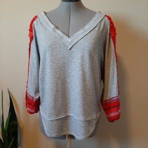 We The Free Waffle V Neck Top